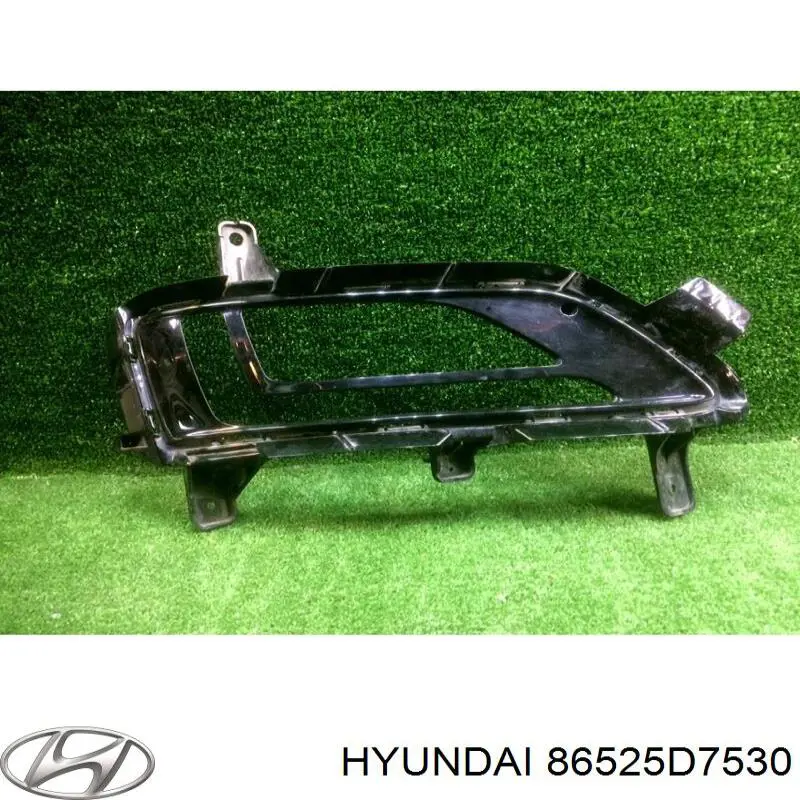 86525D7530 Hyundai/Kia Tampão (grelha) das luzes de nevoeiro do pára-choque dianteiro esquerdo