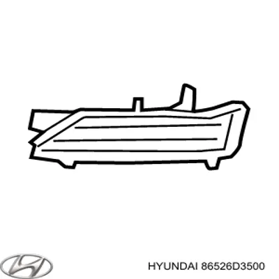 86526D3500 Hyundai/Kia Tampão (grelha) das luzes de nevoeiro do pára-choque dianteiro direito