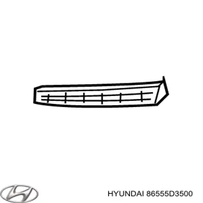 86555D3500 Hyundai/Kia Consola do pára-choque dianteiro esquerdo