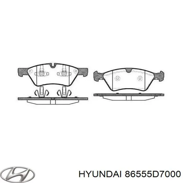 86555D7000 Hyundai/Kia Consola de fixação das luzes de nevoeiro esquerdas