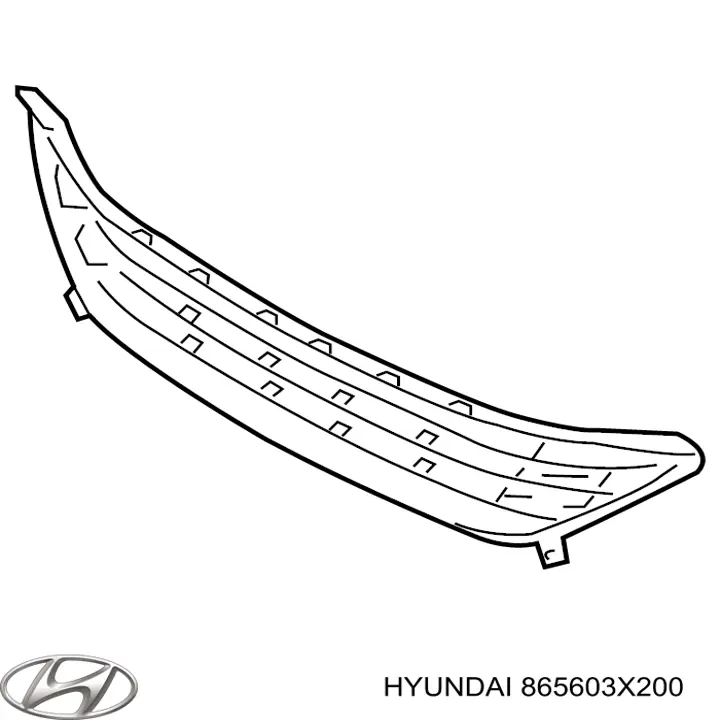 865603X200 Hyundai/Kia Grelha do pára-choque dianteiro