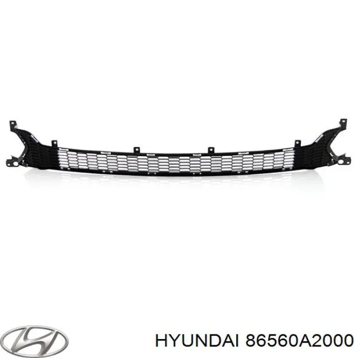 86560A2000 Hyundai/Kia Grelha central do pára-choque dianteiro