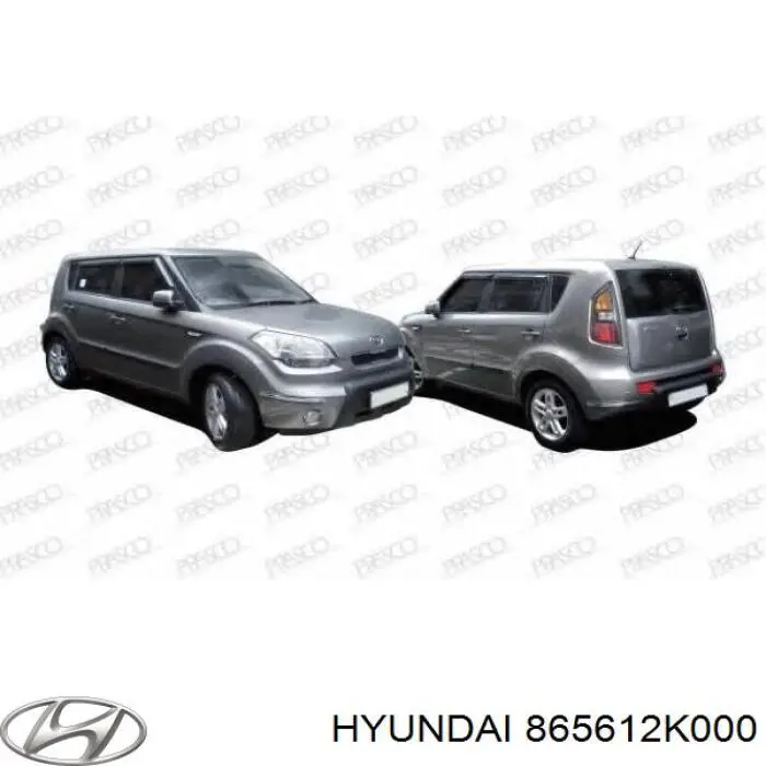 865612K000 Hyundai/Kia Grelha do pára-choque dianteiro