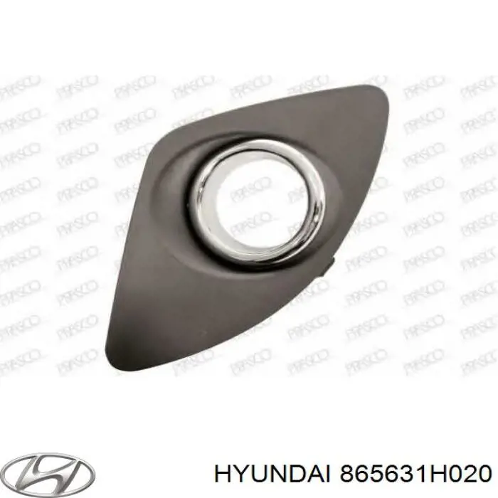 865631H020 Hyundai/Kia Tampão (grelha) das luzes de nevoeiro do pára-choque dianteiro esquerdo