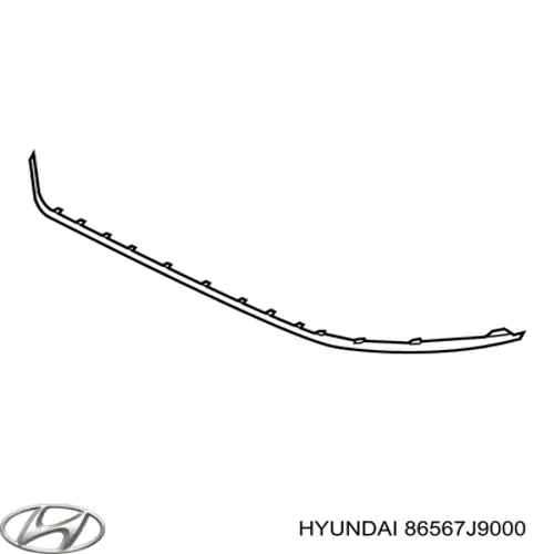 86567J9000 Hyundai/Kia Spoiler do pára-choque dianteiro