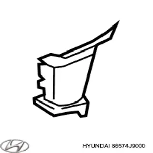 86574J9000 Hyundai/Kia Defletor direito do pára-choque dianteiro