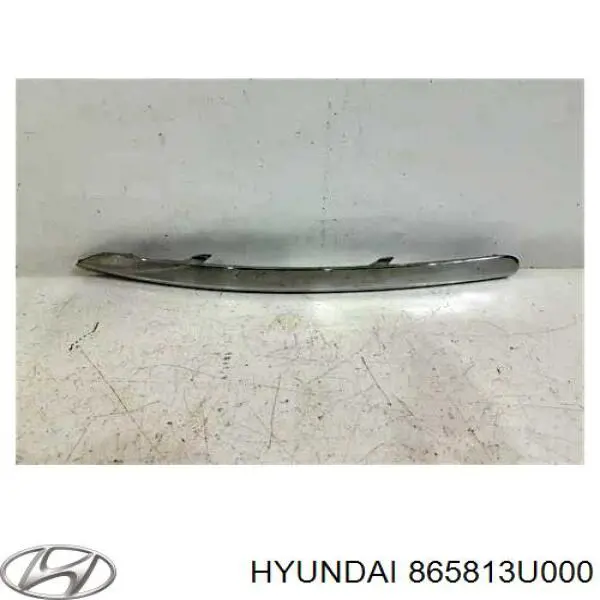865813U000 Hyundai/Kia Moldura esquerda do pára-choque dianteiro