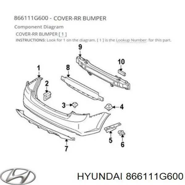 Pára-choque traseiro Hyundai/Kia 866111G600 preço, a partir de 582,24 USD