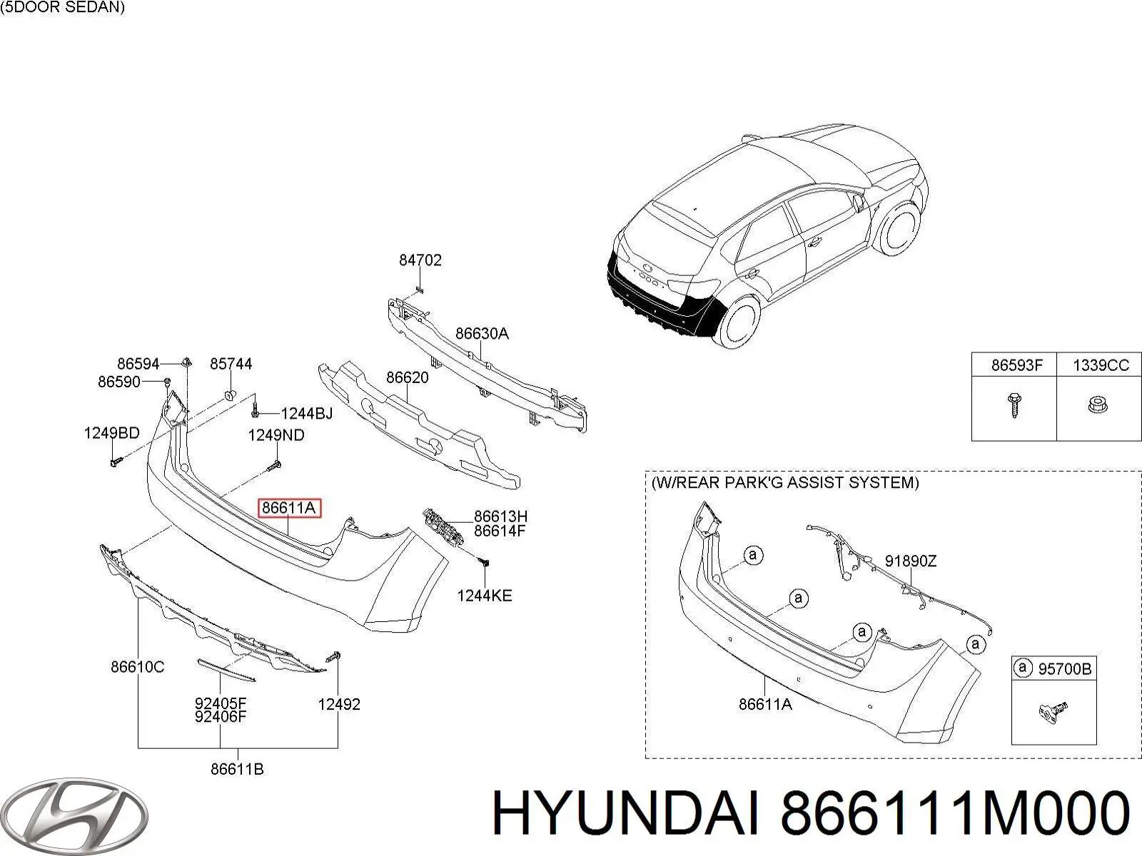 Pára-choque traseiro Hyundai/Kia 866111M000 preço, a partir de 82,31 USD