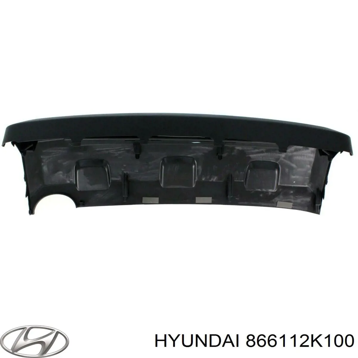 866112K100 Hyundai/Kia Placa sobreposta do pára-choque traseiro