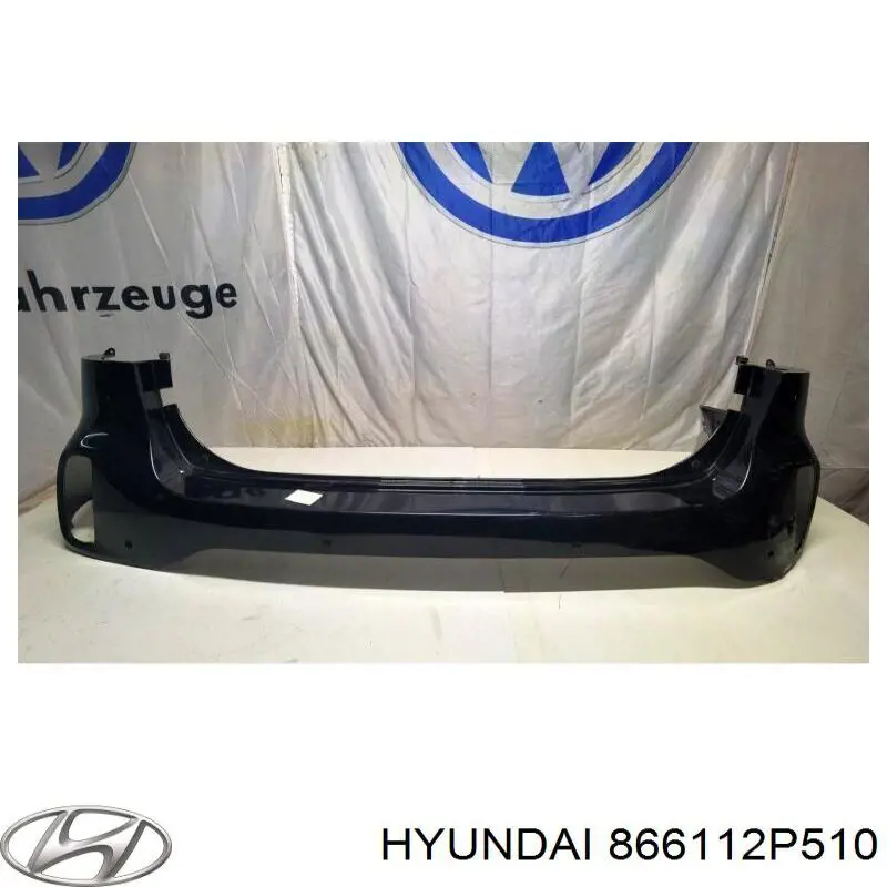 Pára-choque traseiro, parte superior 866112P510 Hyundai/Kia