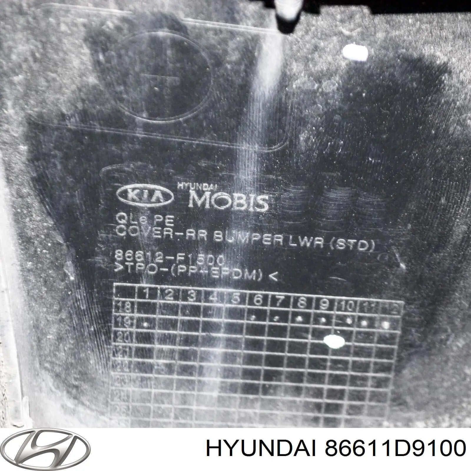 86611D9100 Hyundai/Kia Pára-choque traseiro, parte superior