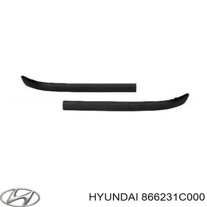 Compre 866231C000 Hyundai/Kia Moldura do pára-choque traseiro