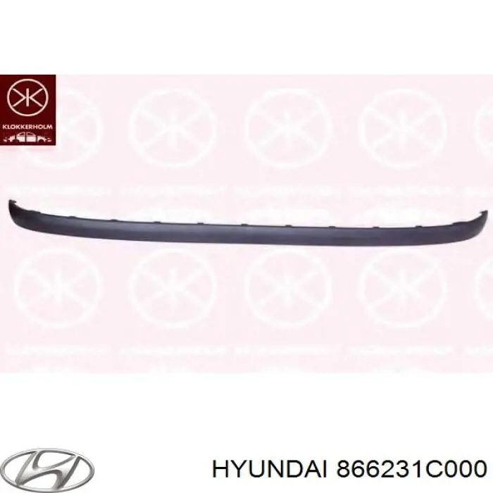 866231C000 Hyundai/Kia Moldura do pára-choque traseiro