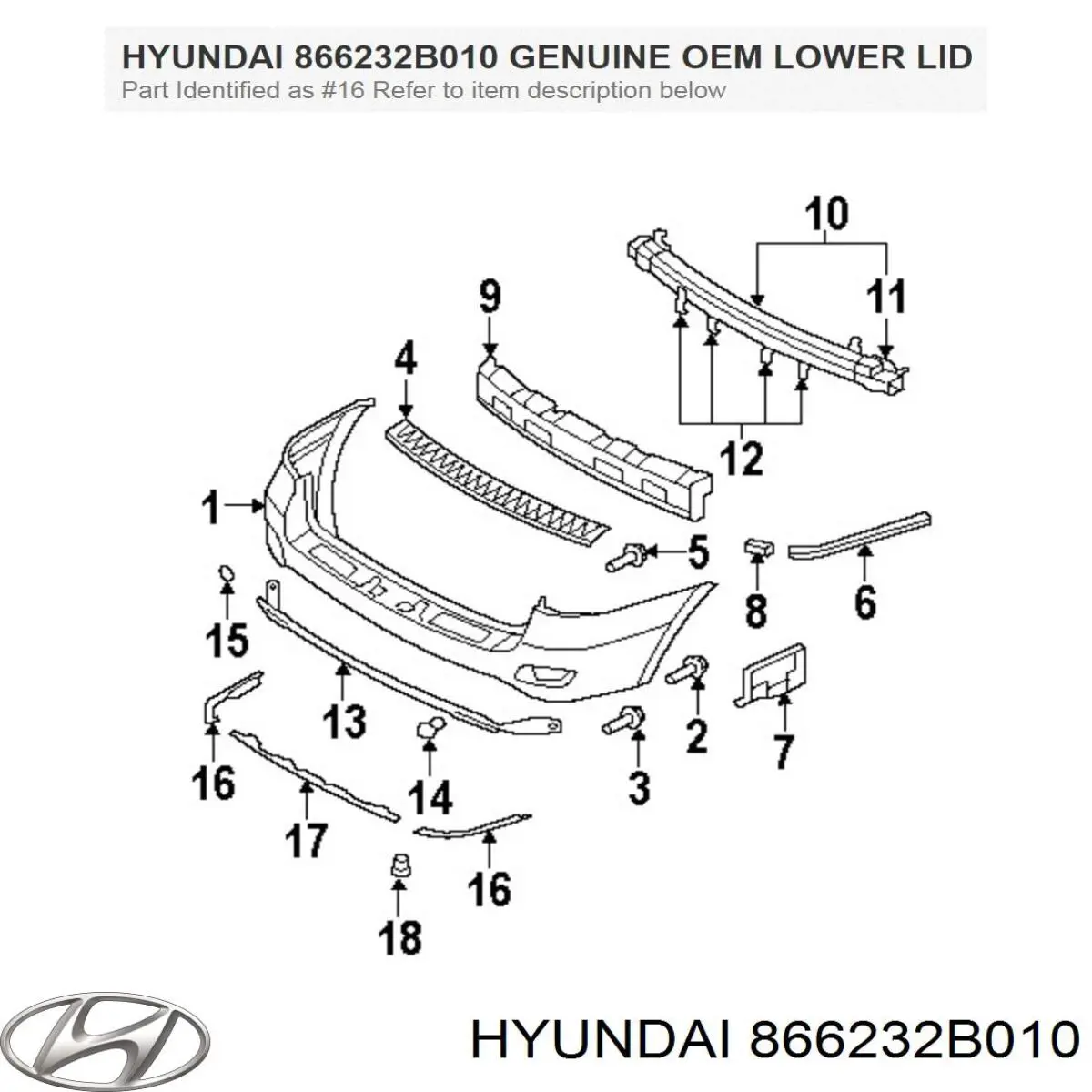 Moldura direita do pára-choque traseiro Hyundai/Kia 866232B010 preço, a partir de 20,26 USD
