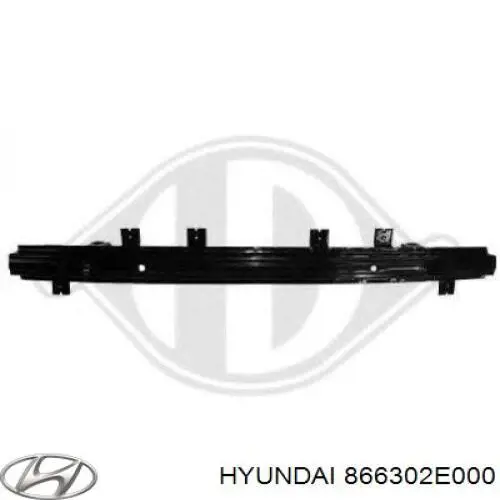 866302E000 Hyundai/Kia Reforçador do pára-choque traseiro