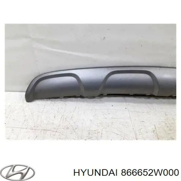 866652W000 Hyundai/Kia Placa sobreposta do pára-choque traseiro
