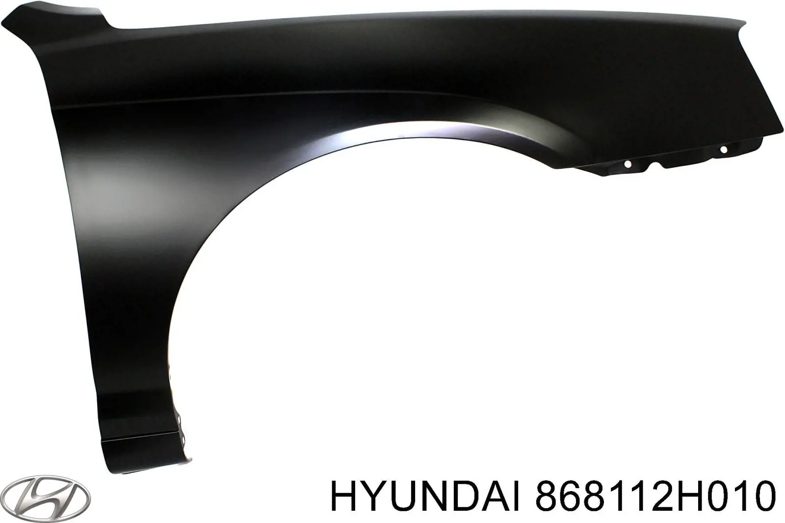 868112H010 Hyundai/Kia Guarda-barras esquerdo do pára-lama dianteiro