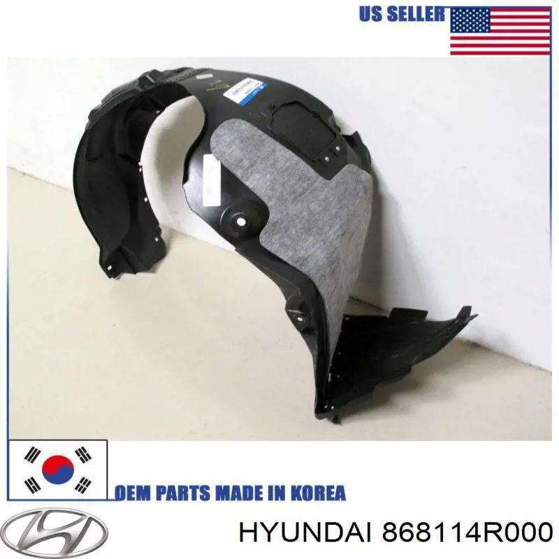 868114R000 Hyundai/Kia Guarda-barras esquerdo do pára-lama dianteiro