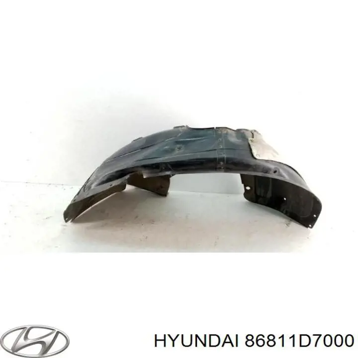 86811D7000 Hyundai/Kia Guarda-barras esquerdo do pára-lama dianteiro
