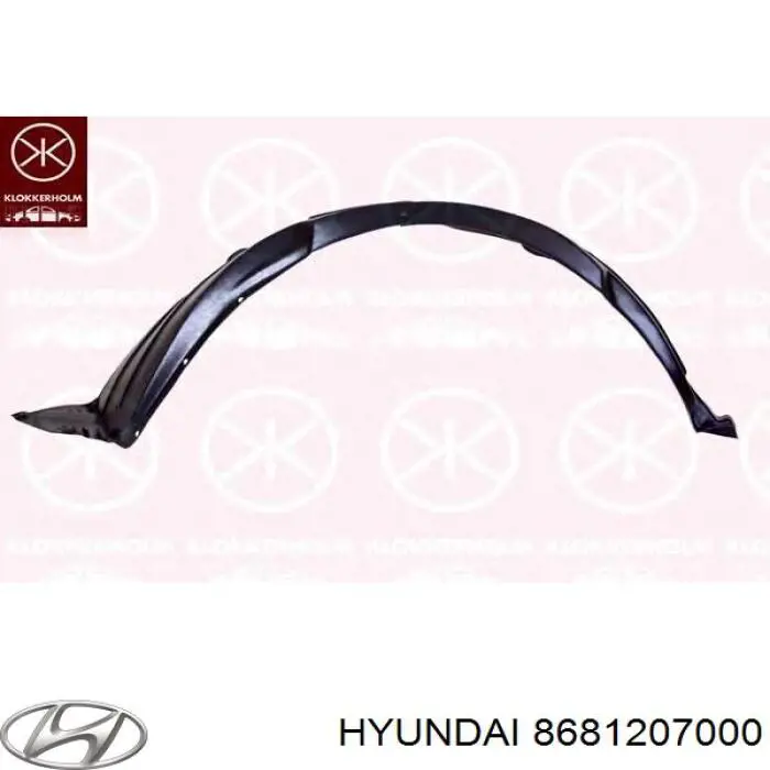 Compre 8681207000 Hyundai/Kia Guarda-barras direito do pára-lama dianteiro