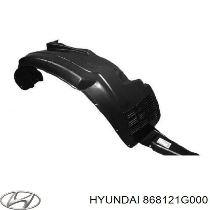 868121G000 Hyundai/Kia Guarda-barras direito do pára-lama dianteiro