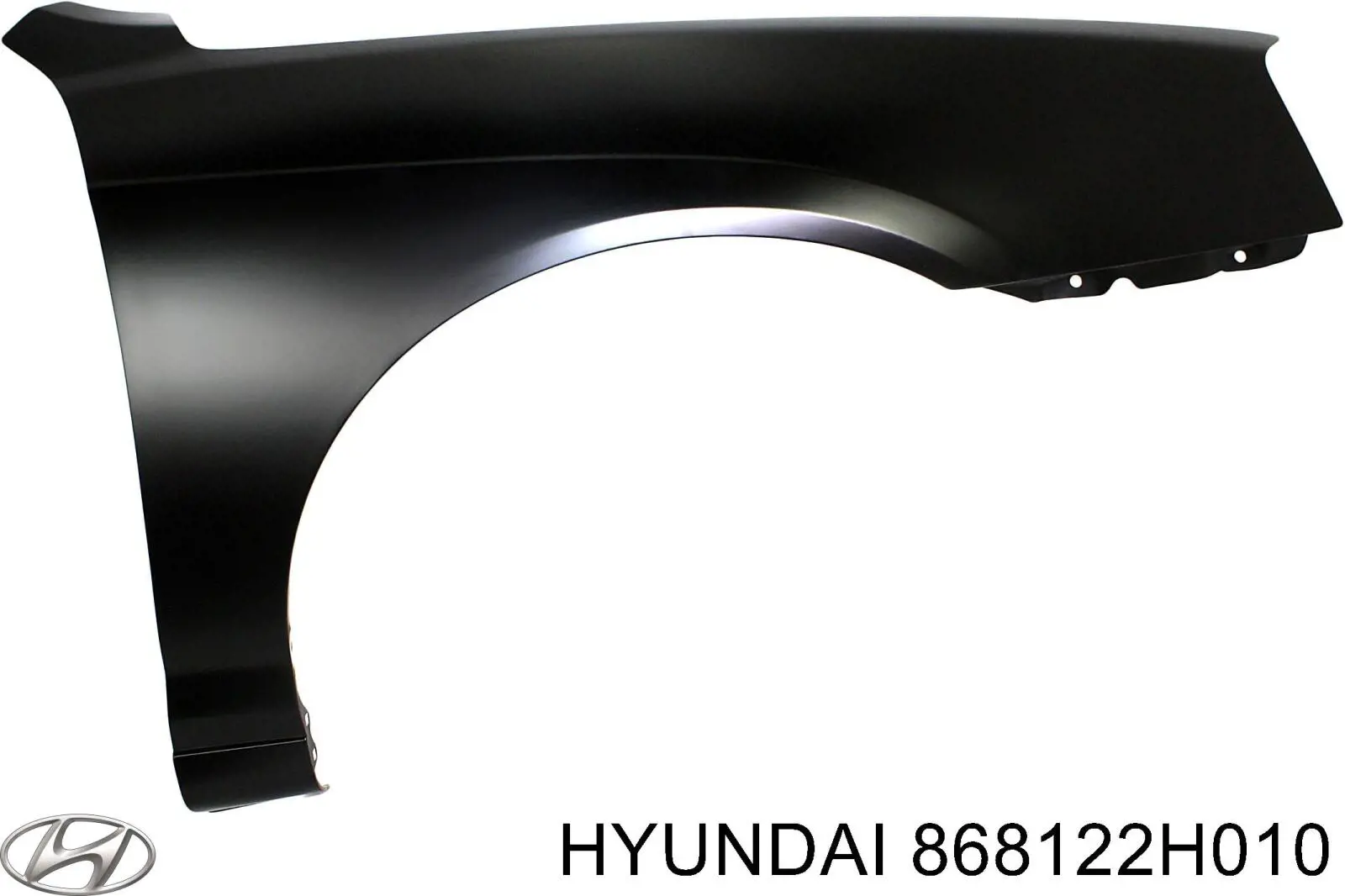 868122H010 Hyundai/Kia Guarda-barras direito do pára-lama dianteiro