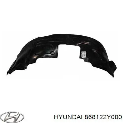 868122Y000 Hyundai/Kia Guarda-barras direito do pára-lama dianteiro