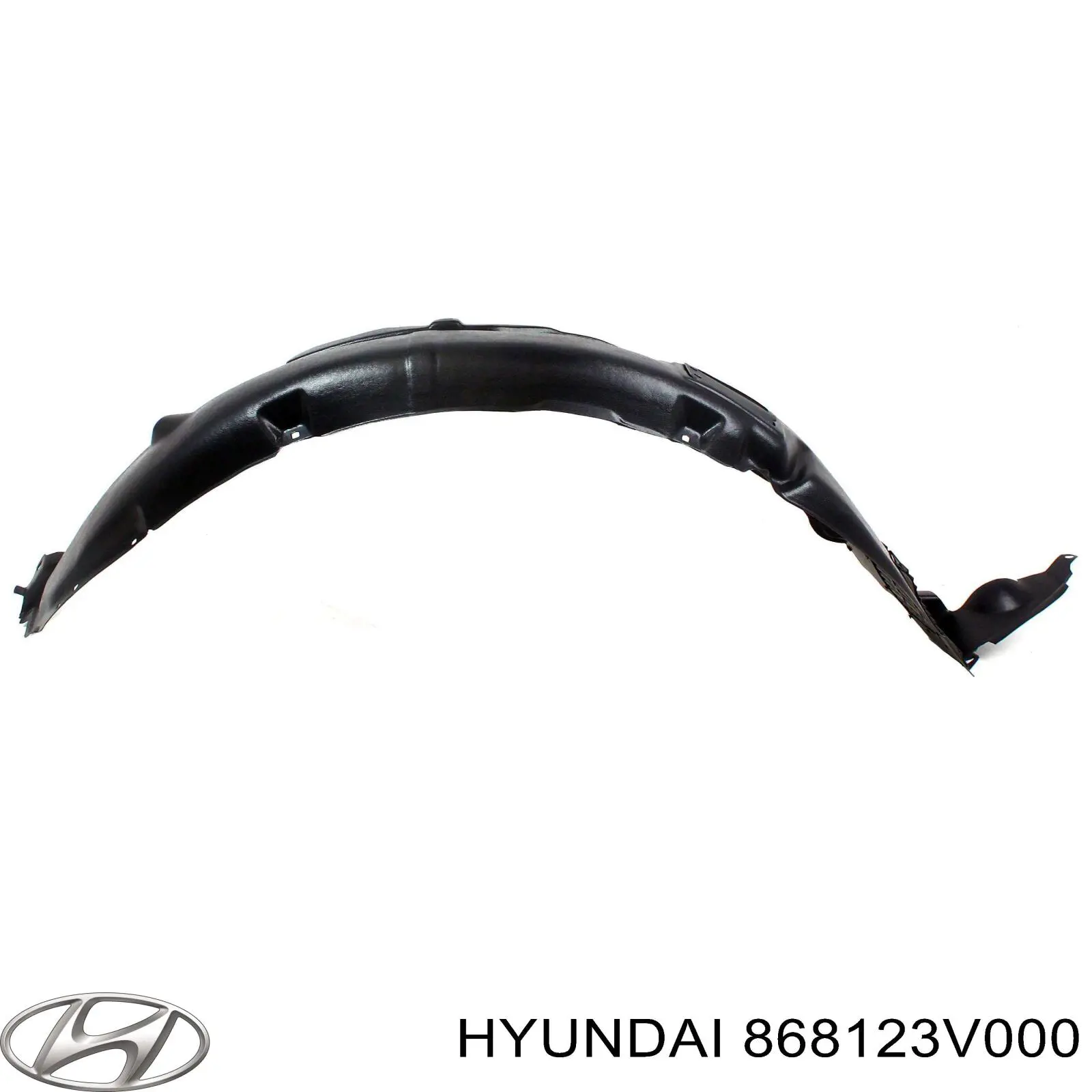 868123V000 Hyundai/Kia Guarda-barras direito do pára-lama dianteiro