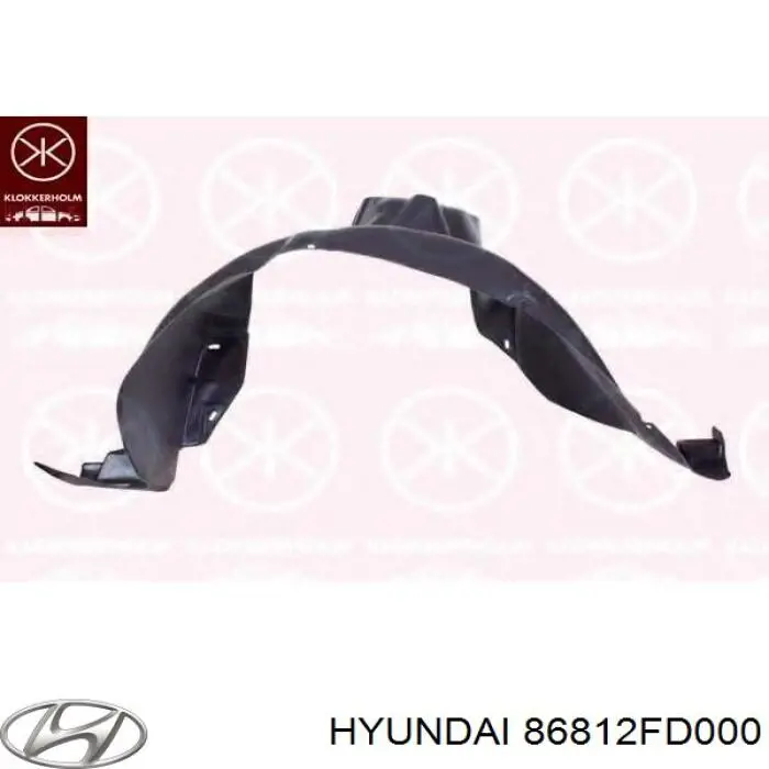 Guarda-barras direito do pára-lama dianteiro Hyundai/Kia 86812FD000 preço, a partir de 20,00 USD
