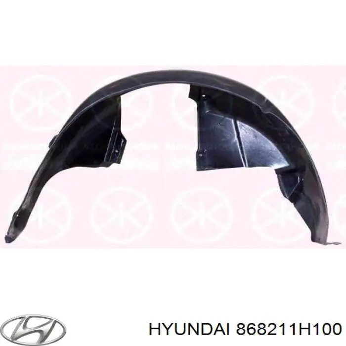 868211H100 Hyundai/Kia Guarda-barras do pára-lama traseiro esquerdo