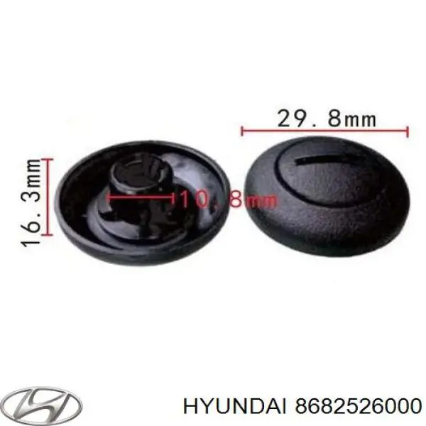 Cápsula (prendedor) de fixação do forro do pára-choque do pára-lama dianteiro Hyundai/Kia 8682526000 preço, a partir de 6,29 USD