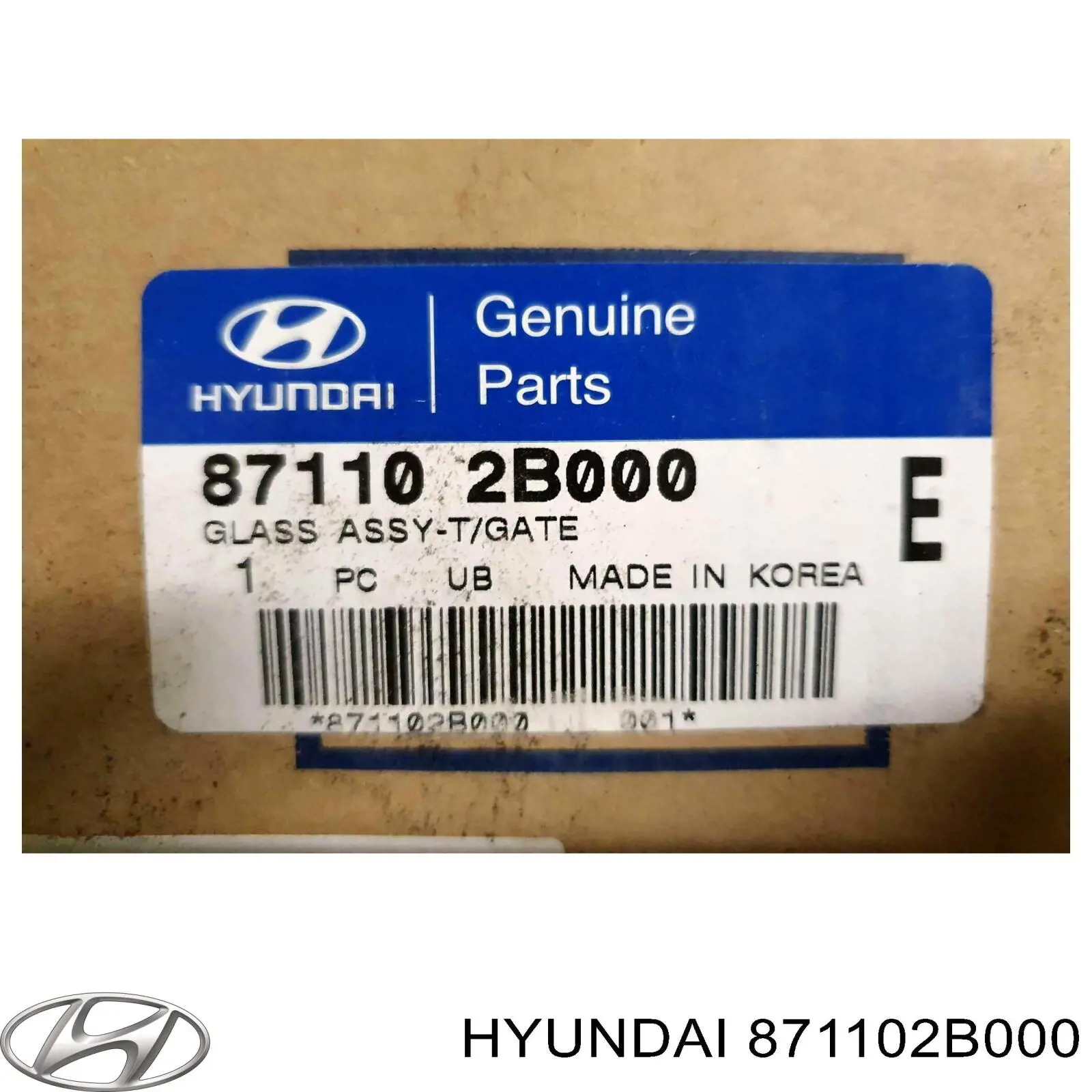 Vidro de porta-malas de 3ª/5ª porta traseira (de tampa de alcapão) Hyundai/Kia 871102B000 preço, a partir de 107,60 USD