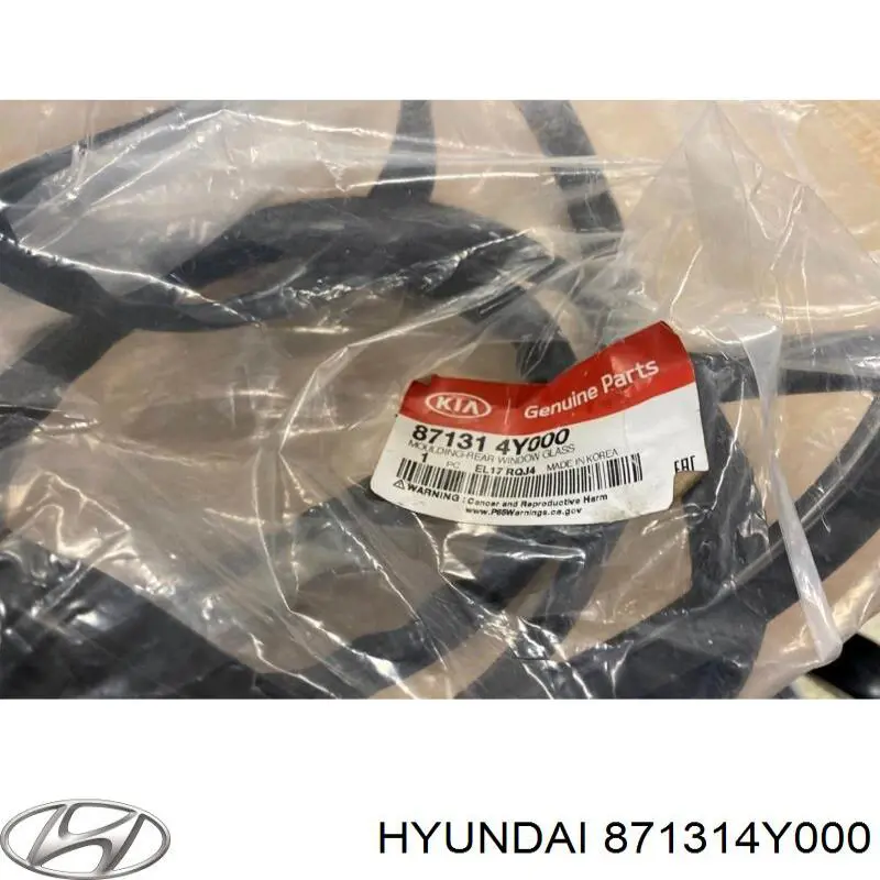 Moldura de vidro traseiro 871314Y000 Hyundai/Kia