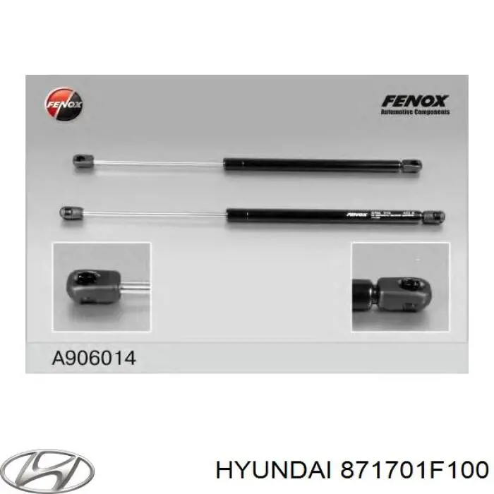 Amortecedor de vidro de porta-malas (de 3ª/5ª porta traseira (de tampa de alcapão) Hyundai/Kia 871701F100 preço, a partir de 14,41 USD