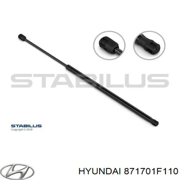 871701F110 Hyundai/Kia Amortecedor de vidro de porta-malas (de 3ª/5ª porta traseira (de tampa de alcapão)