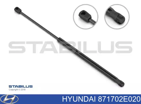 Compre 871702E020 Hyundai/Kia Amortecedor de vidro de porta-malas (de 3ª/5ª porta traseira (de tampa de alcapão)