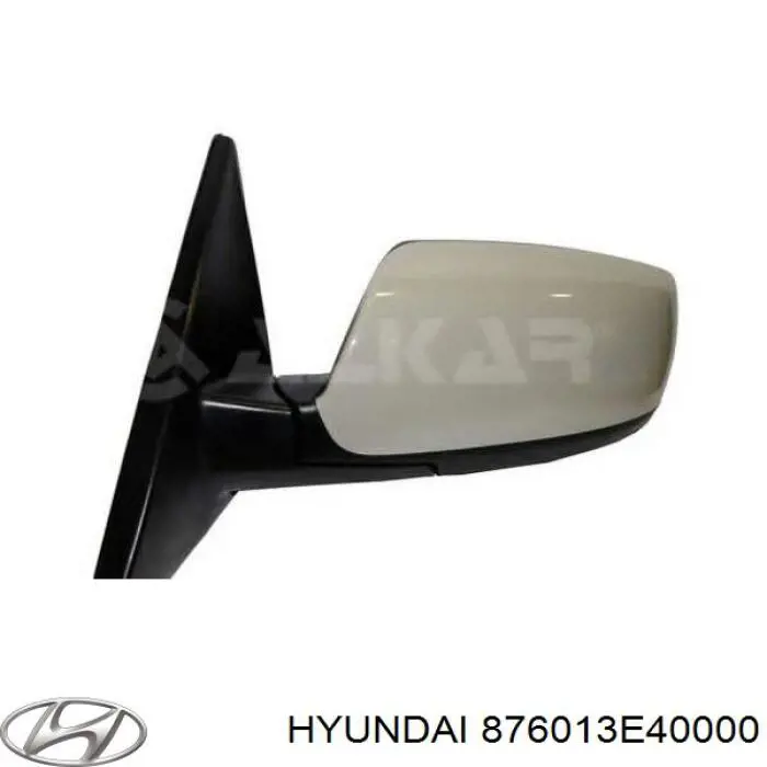 876013E40000 Hyundai/Kia Espelho de retrovisão esquerdo