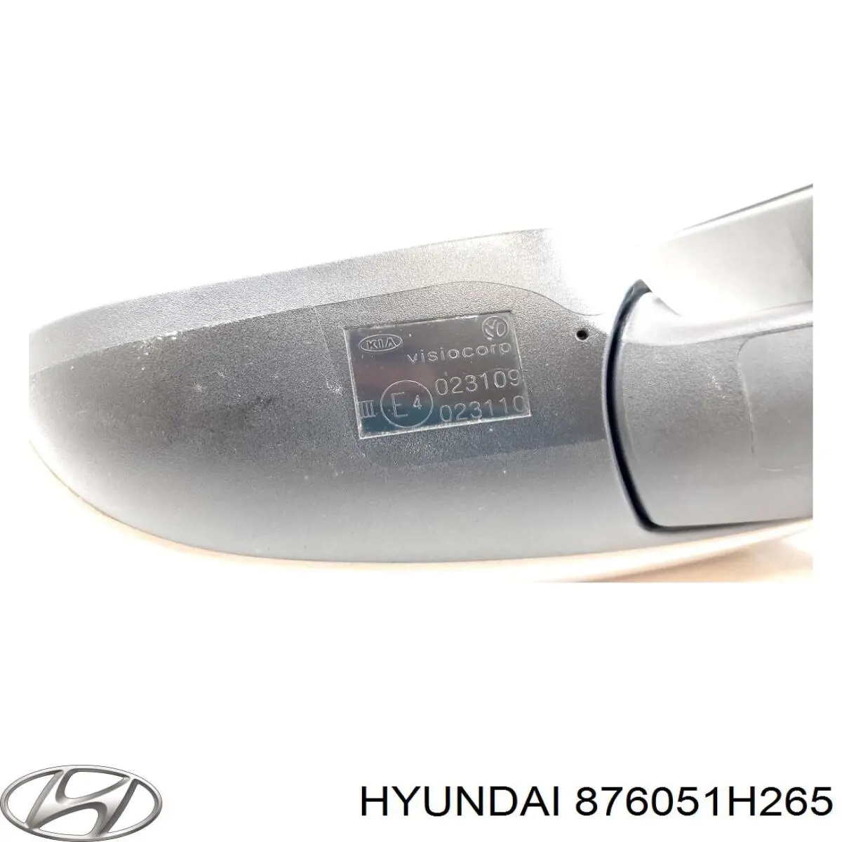 876051H265 Hyundai/Kia Espelho de retrovisão esquerdo