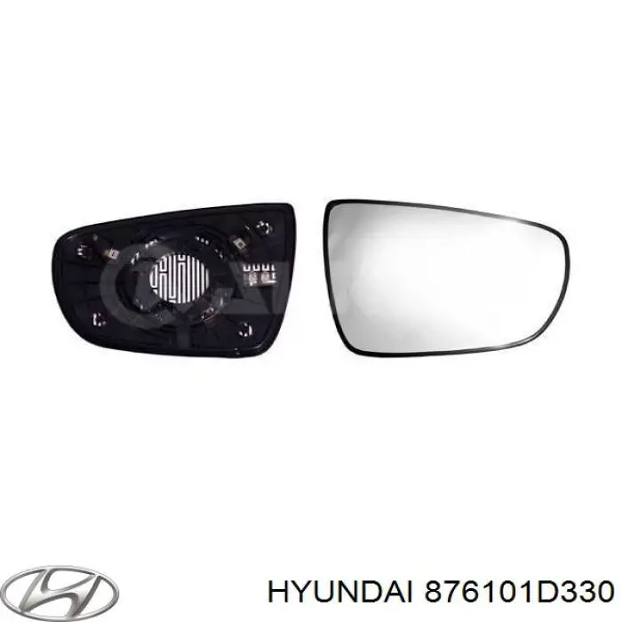 876101D330 Hyundai/Kia Espelho de retrovisão esquerdo
