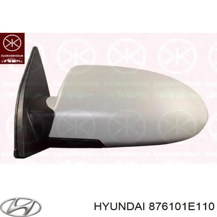 876101E110 Hyundai/Kia Espelho de retrovisão esquerdo