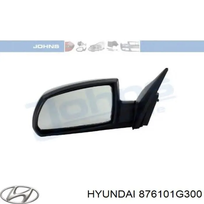Espelho de retrovisão esquerdo Hyundai/Kia 876101G300 preço, a partir de 80,02 USD