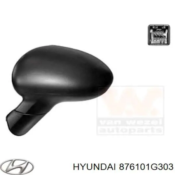 Compre 876101G303 Hyundai/Kia Espelho de retrovisão esquerdo