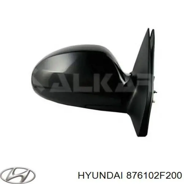 876102F201 Hyundai/Kia Espelho de retrovisão esquerdo