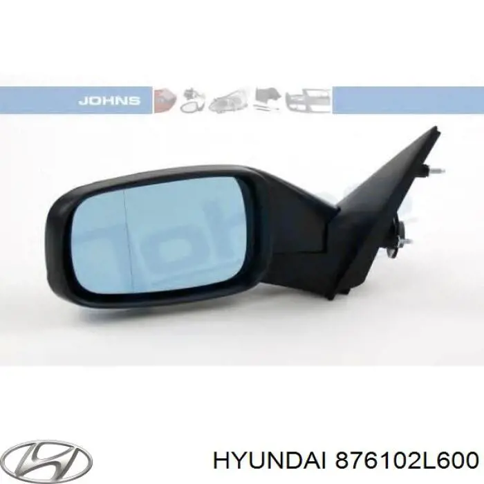 876102L600 Hyundai/Kia Espelho de retrovisão esquerdo
