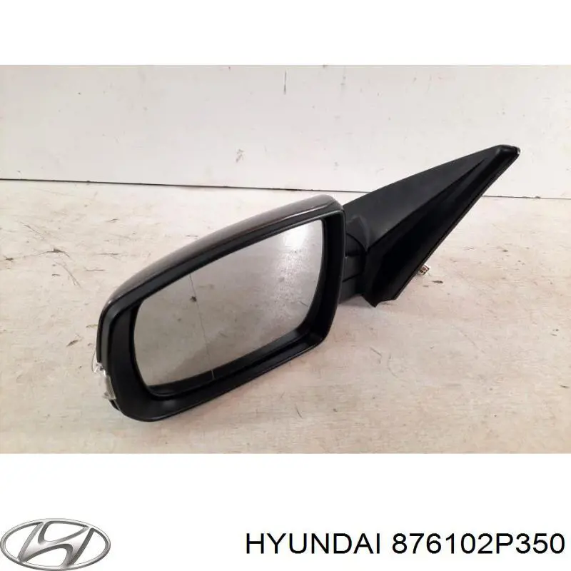 Espelho de retrovisão esquerdo 876102P350 Hyundai/Kia