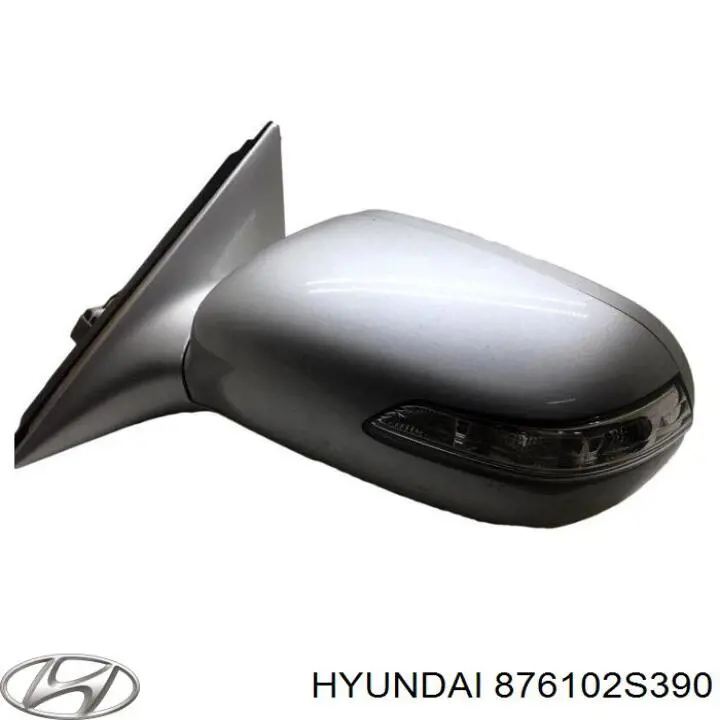 876102S390 Hyundai/Kia Espelho de retrovisão esquerdo