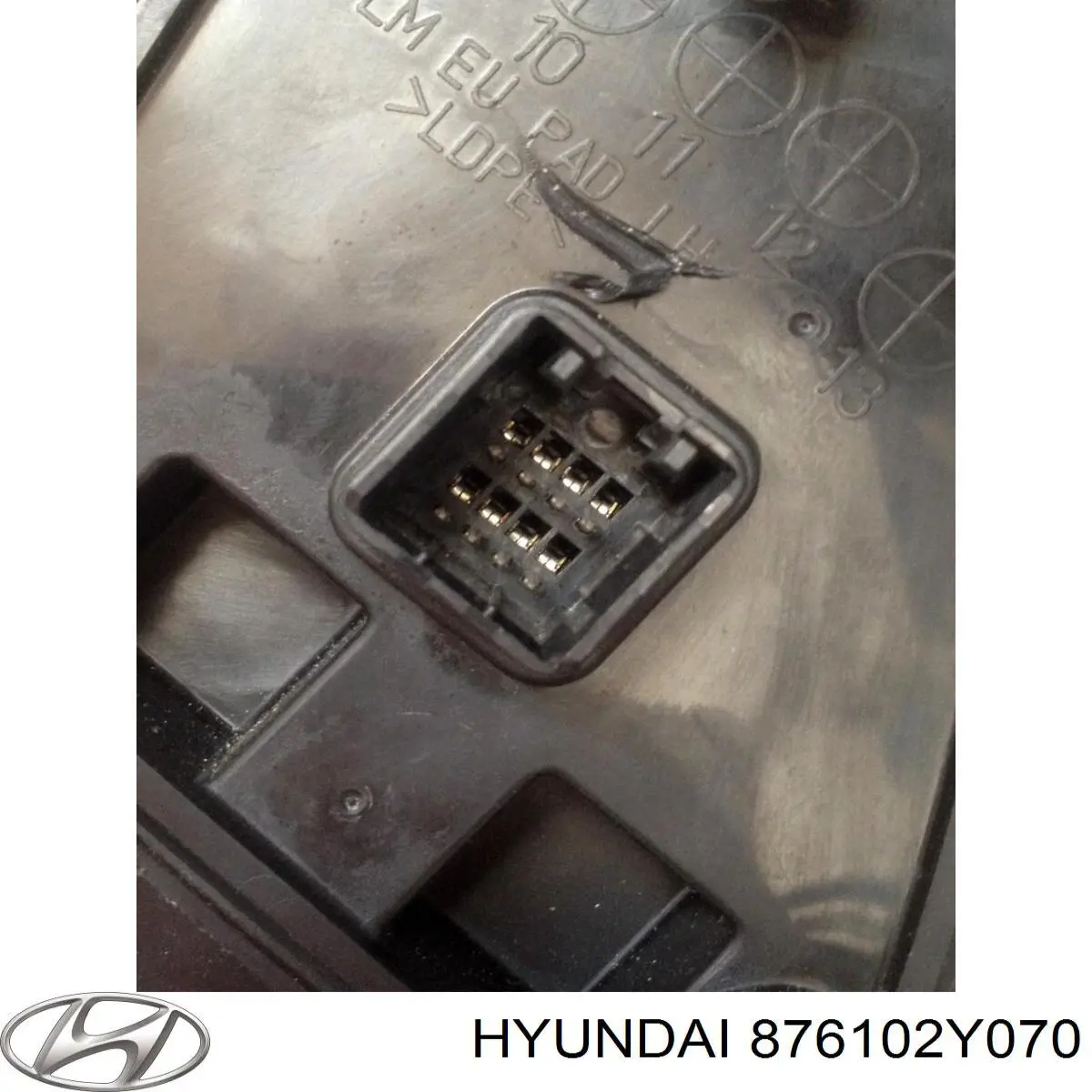 876102Y070 Hyundai/Kia Espelho de retrovisão esquerdo