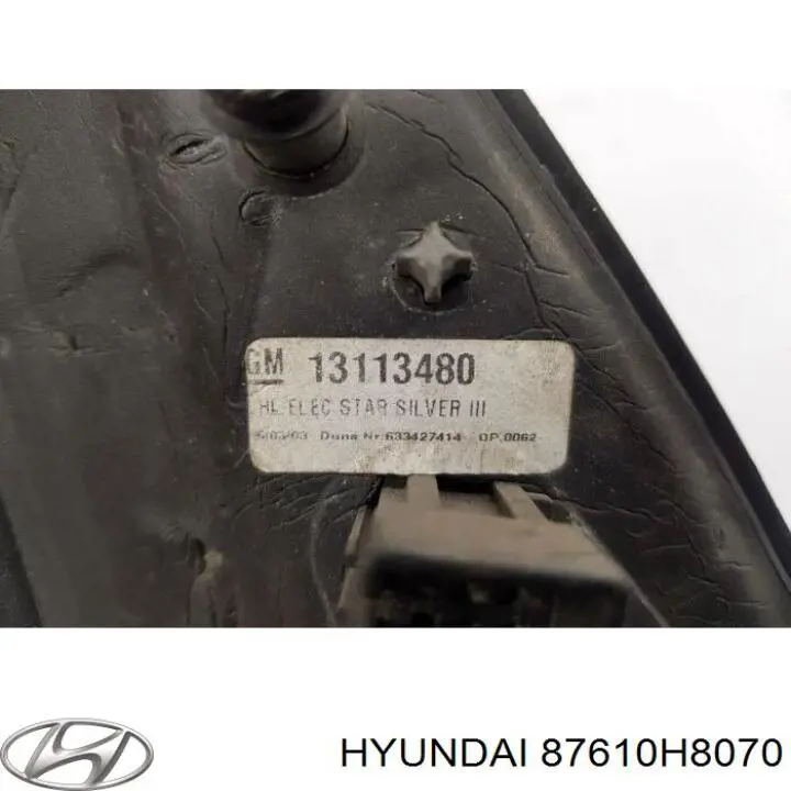 Espelho de retrovisão esquerdo Hyundai/Kia 87610H8070 preço, a partir de 294,54 USD