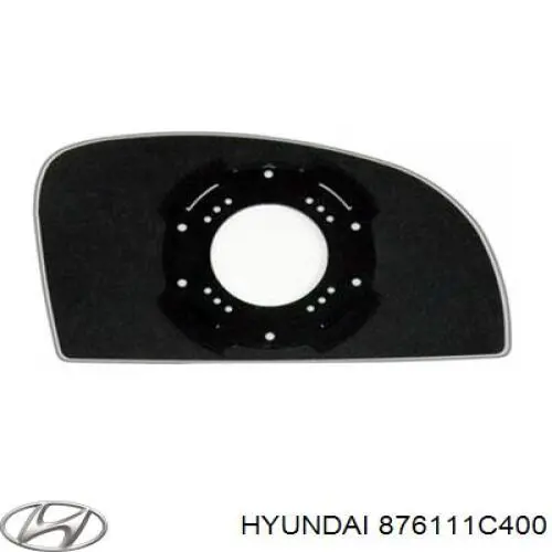 Elemento espelhado do espelho de retrovisão esquerdo Hyundai/Kia 876111C400 preço, a partir de 22,51 USD